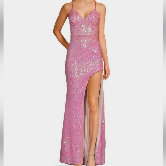 Midnight Doll Dresses & Skirts - 🆕🌸 Midnight Doll Pink Sequin Prom Barbie Formal Gown 5, 11 Adjustable Fit Party